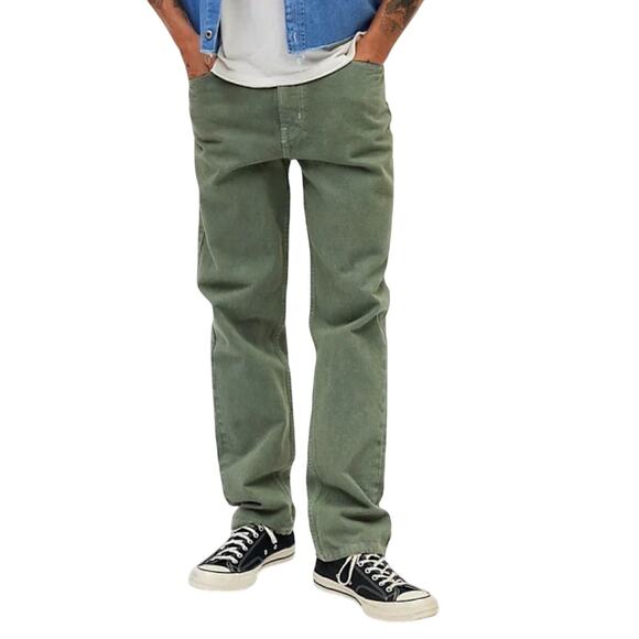 Urban Outfitters BDG Men's Green Overdyed Vintage Slim Fit Jeans 32 x 32 - Picture 1 of 7